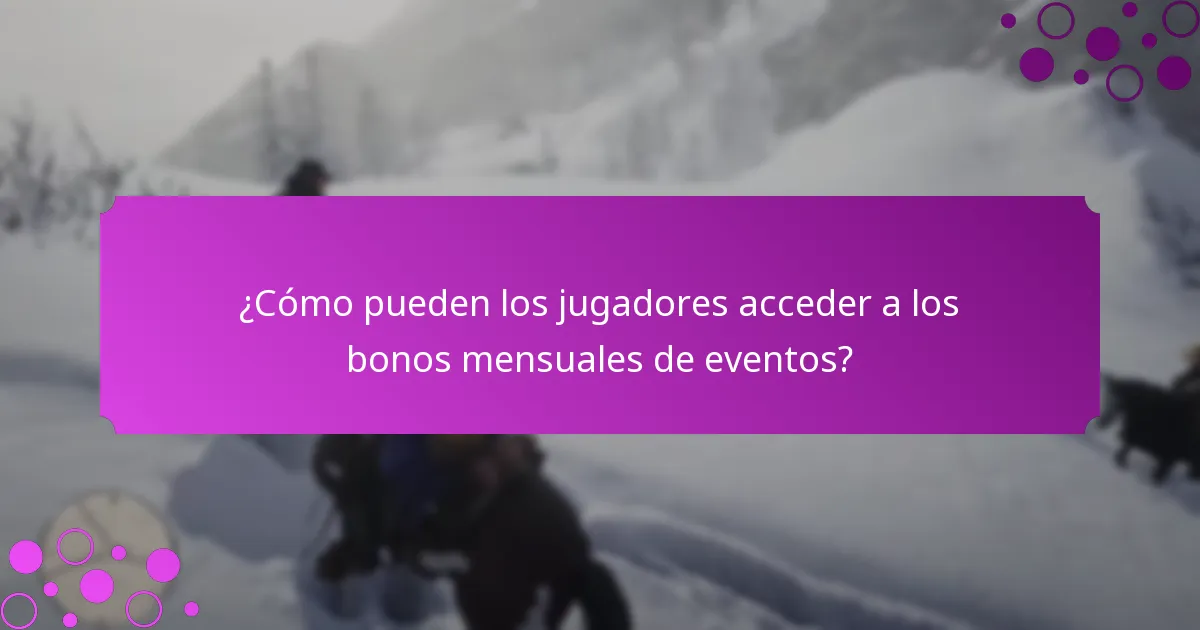 ¿Cómo pueden los jugadores acceder a los bonos mensuales de eventos?