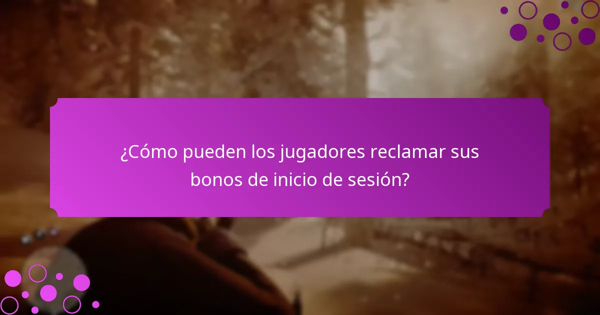 ¿Qué artículos únicos pueden recibir los jugadores como bonos de inicio de sesión?