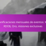 Bonificaciones mensuales de eventos: XP, RDO$, Oro, misiones exclusivas