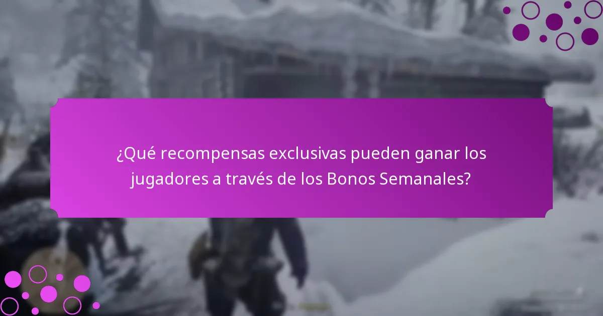 ¿Cómo pueden participar los jugadores en los Bonos Semanales?